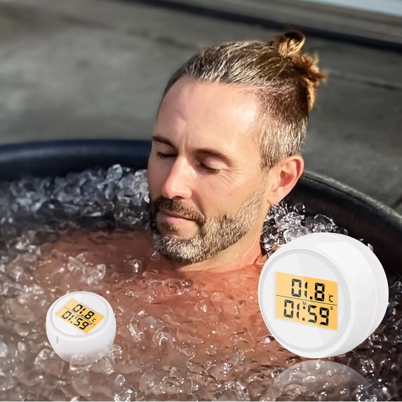 Cold Plunge Thermometer, Ice Bath Thermometer, Small Floating Waterproof Thermometer for Hot-Cold Bath, Multifunction Floating Pool Thermometer, Ice Bath Tub Accessories