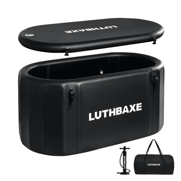 Cold Plunge Tub - Upgrade 212 Gallon Inflatable Ice Bath Tub for Athletes - Cold Bath Tub for Cold Water Therapy Recovery - Large Ice Baths at Home or Outdoor- 59" L x 32" W x 28" H,Black