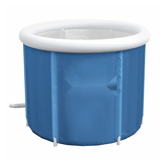Cold Plunge Tub for Athletes, Portable Ice Bath with Lid - Recovery & Muscle Relief - 100 Gallon - Dark Blue