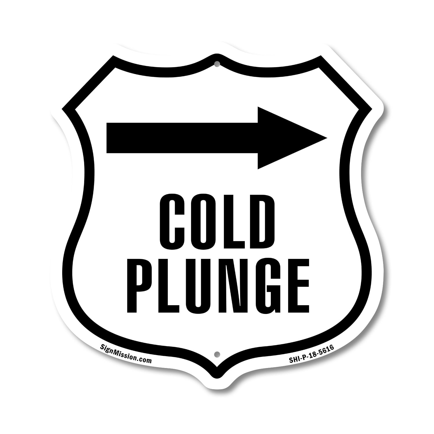 Cold Plunge right (2 Pack) 12 inch X 12 inch Shield-Shaped Rust-Free ...