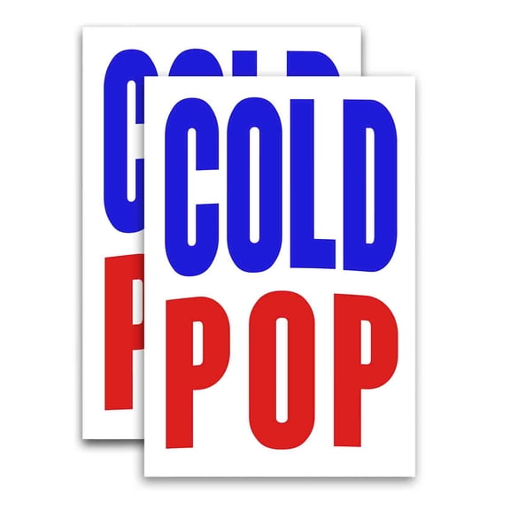 Cold Pop (24" X 36") Vinyl Decal Only (Pack of 2) |Sign|Sticker|Poster