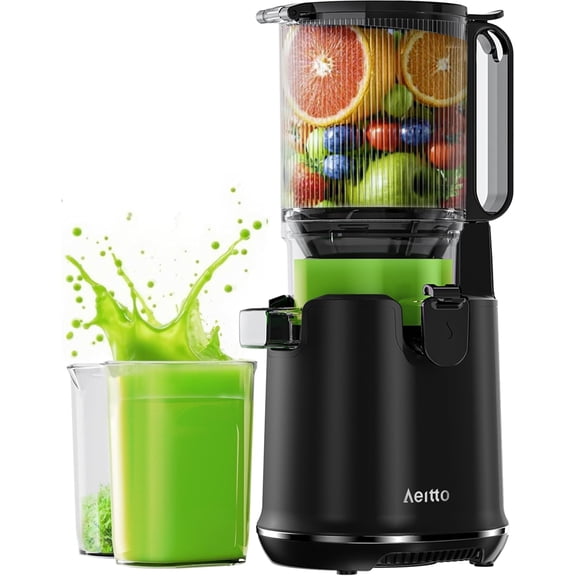 Cold Press Juicer, 5.3" Extra Large Feed Chute, Masticating Juicer Machines, Fit Whole Vegetables & Fruits, Professional Juice Maker,Self Feeding, High Juice Yield, Easy to Clean