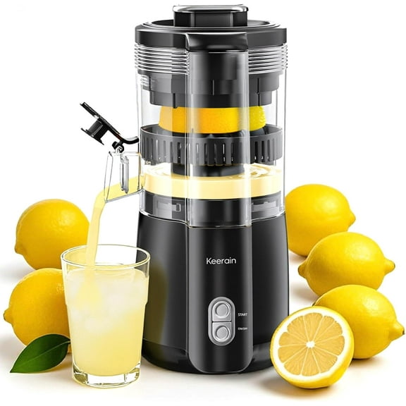 Cold Press Juicer, 5.5 Wide Feed Chute Slow Masticating Juicer Machine for Whole Fruits and Vegetables, Easy to Clean (Gray)