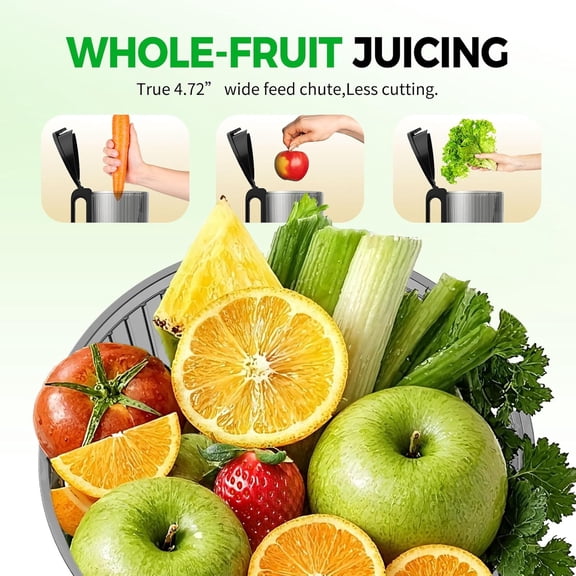 Cold Press Juicer - 99% High Juice Yield, Easy to Clean & Assembly