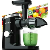 Cold Press Juicer, Aeitto® Masticating Juicer Machine for Fruits and  Vegetables,Slow Juicers and Extractors,with Reverse Function&2-Speed Mode,Juice Extractor with Brush | Easy to Clean | Quiet,Black