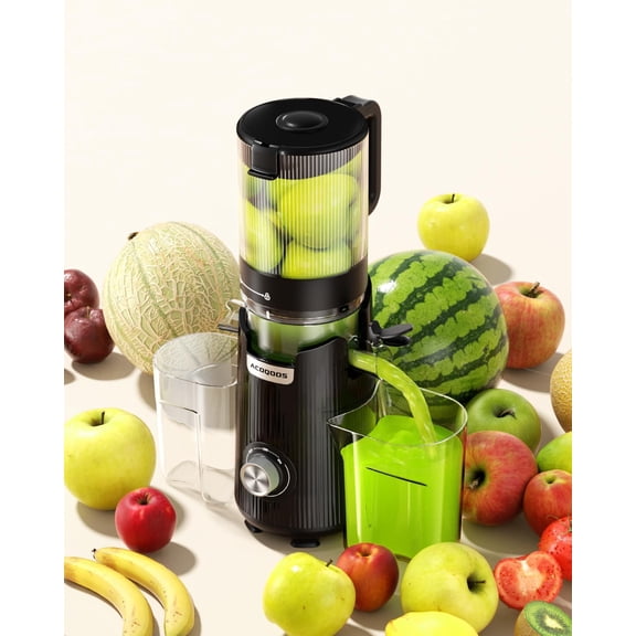 Cold Press Juicer Auto Feed Slow Masticating High Yield Easy Clean Wide Chute