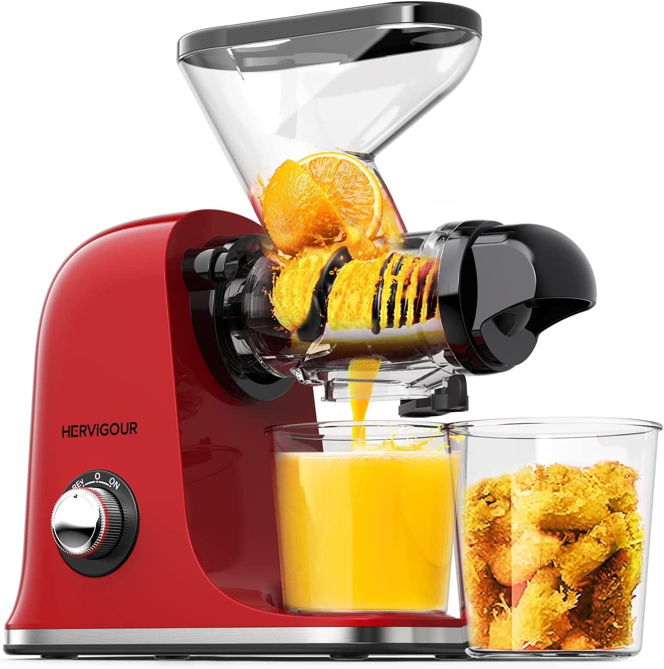 ORFELD Masticating Juicer for Fruits and Vegetables, Powerful Small Juicer  Extractor Machine Compact