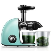 Cold Press Juicer Machines High Juice Yield＆Easy Clean, Slow Juicer with Reverse Function, Two Speeds, BPA-Free, Quiet Motor＆ Recipes
