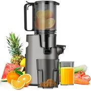 Aumpkin Cold Press Juicer, Juice maker with 5.4" Wide Feed Chute, 350W Slow Masticating Juicer for Whole Fruits and Vegetables, High Yield Machine (Iron Gray)