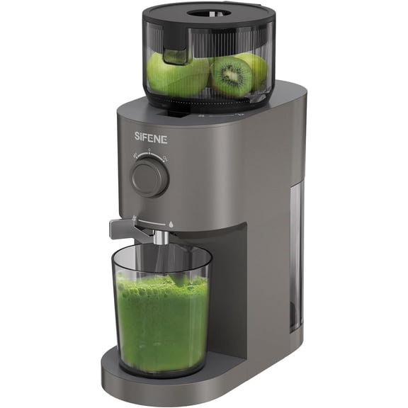 Cold Press Juicer, SiFENE Slow Masticating Machines with 5.2" Extra Large Feed Chute Fit Whole Fruits & Vegetables, Easy Clean Self Feeding Effortless for Quick Juicing, High Juice Yield