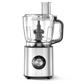 TINANA 6-in-1 Food Processor, 10 Cup 1000W Electric Vegetable Chopper, Multifunctional Slicer, Food Shredder, Dough Mixer, BPA-Free, Dishwasher Safe Kitchen Appliance for Family Cooking and Meal Prep