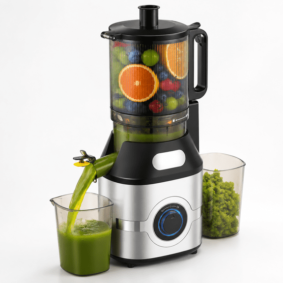 Cold Press Juicer Slow Masticatinghine With 5.5 Inch Chute