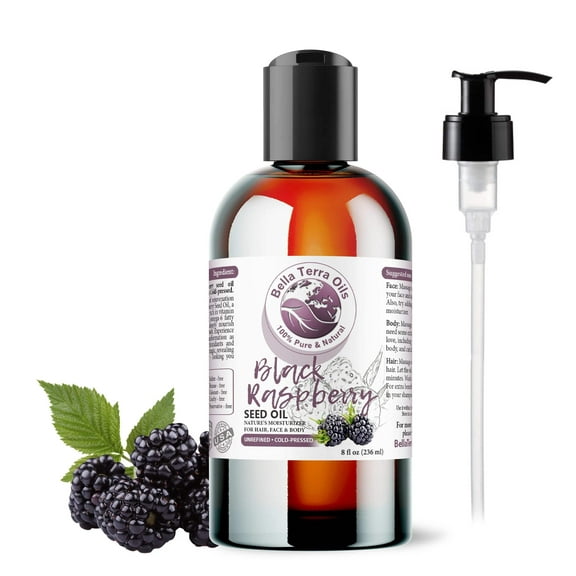 Cold-Pressed Black Raspberry Seed Oil 100% Pure Skin Hair Face Anti-Aging