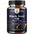 Vegan Cold Pressed Black Seed Oil Capsules Omega 3 6 9, Thymoquinone