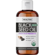 Healths Harmony Organic Black Seed Oil, Cold-Pressed Nigella Sativa Extract, 16 fl oz