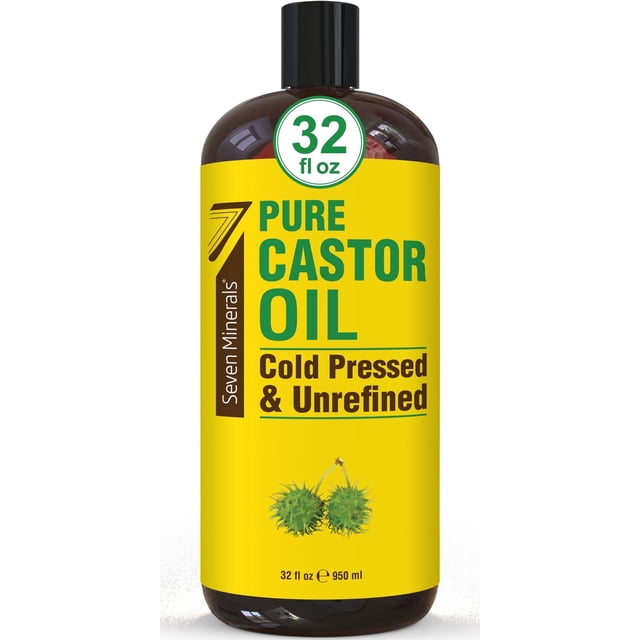 Seven Minerals Health Organic Cold Pressed Castor Oil - 32 fl oz ...