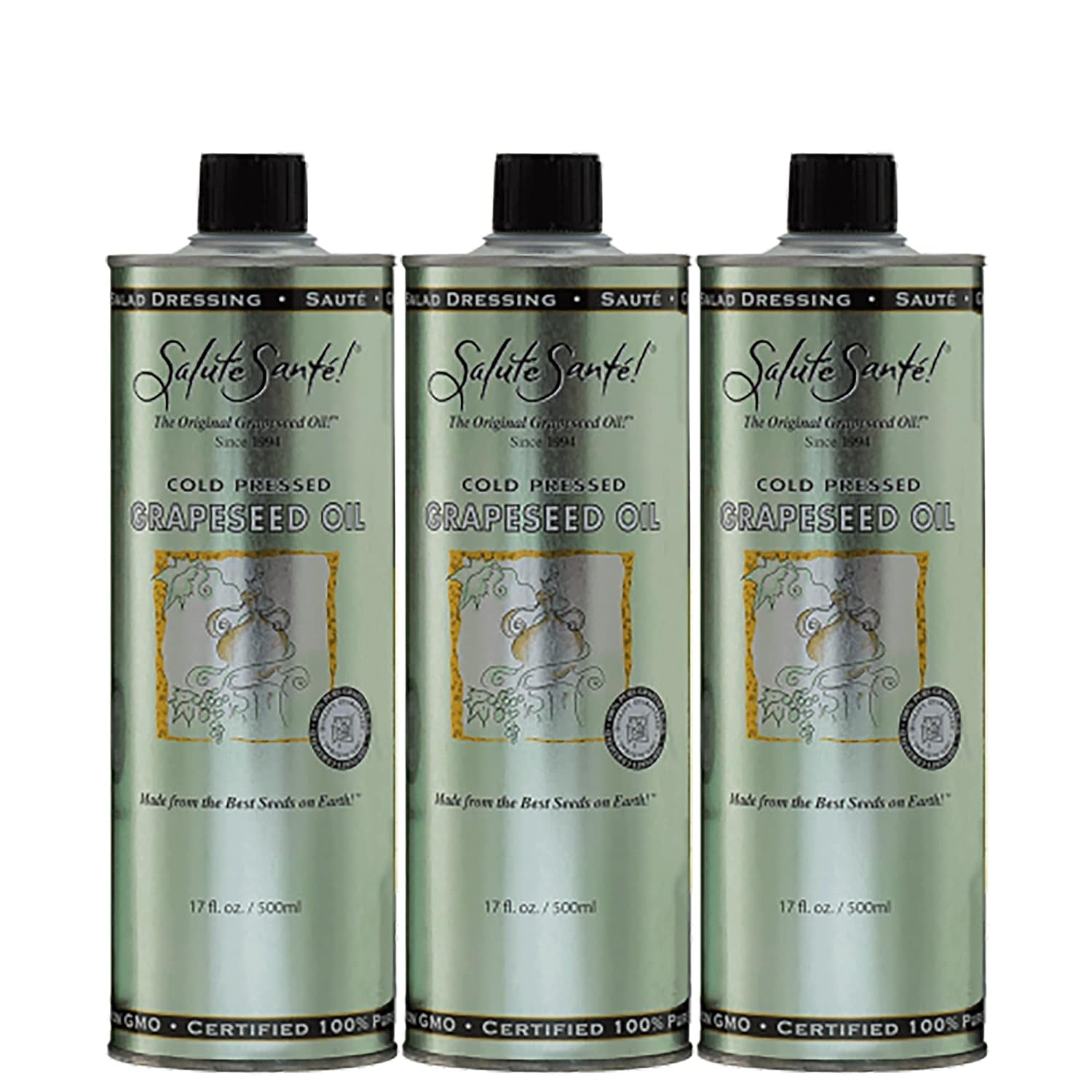 Cold Pressed Grapeseed Oil By High Temperature Cooking, Healthy Grape