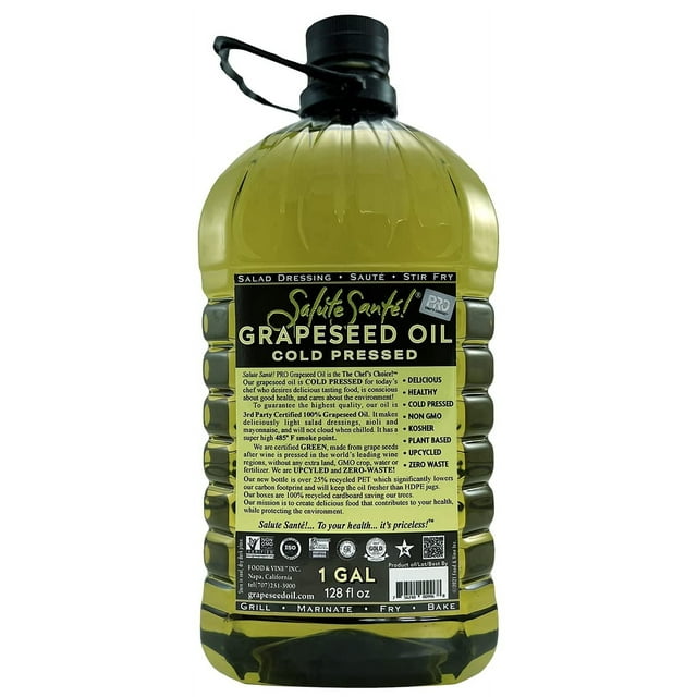 Cold Pressed Grapeseed Oil by High Temperature Cooking, Healthy Grape