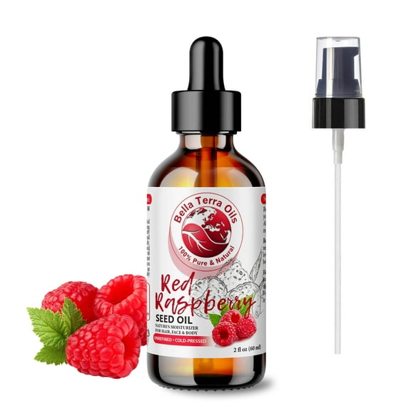 Organic Cold-Pressed Red Raspberry Seed Oil 100% Pure Skin Hair SPF Moisturizer