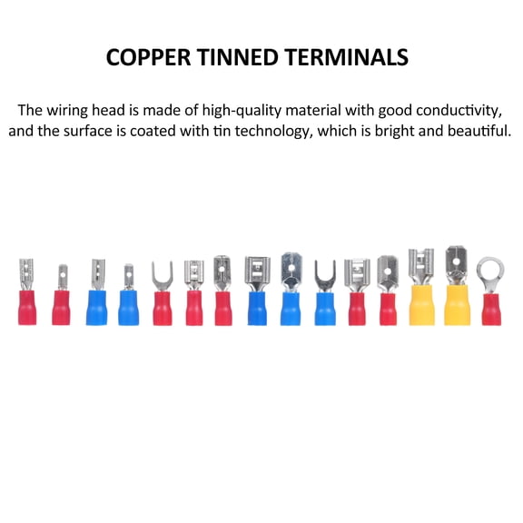 Cold Pressure Terminal Kit Cold Pressure Terminal Set Electrical Wire Connectors Insulated Wire Crimp Terminals Mixed Terminal Assortment Kit