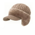 thumbnail image 1 of Cold-Proof Ear-Protecting Knitted Hat, 3-in-1 Winter Warm Baseball Cap with Fleece Lining for Outdoor Sports and Daily Cold Weather Use, 1 of 2