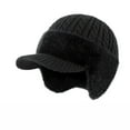 thumbnail image 1 of Cold-Proof & Ear-Protecting Knitted Hat with Mink Fleece Lining | 3-In-1 Baseball Cap Style for Men & Women | Windproof Winter Beanie for Golf, Fishing & Outdoor Activities, 1 of 4