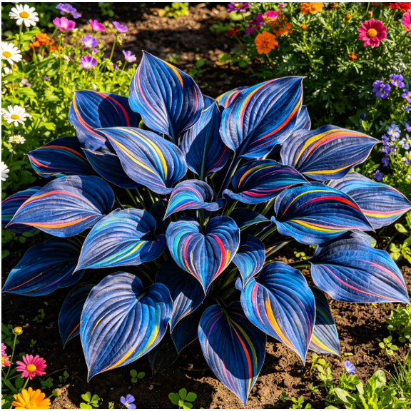 Cold Resistant Perennial - Midnight Blue Hostas - Low Upkeep - Perfect for Gardening, Plant Hangers