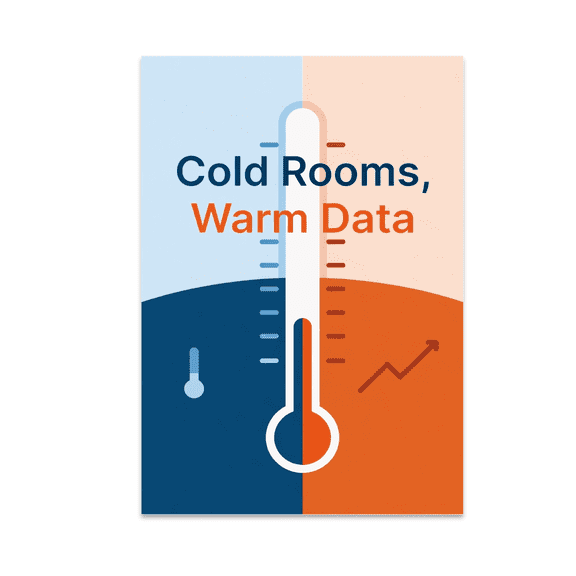 Cold Rooms Warm Data - Laboratory Decor - 13x19 Poster Print