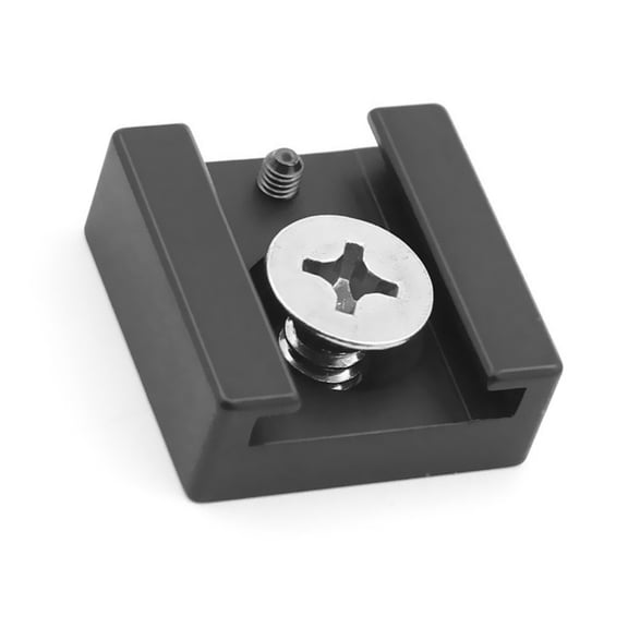 Cold Shoe Mount Adapter Base with 1/4inch Mounting Screw for Camera Cage Flashing LED Light Microphone Hot Shoe Adapter