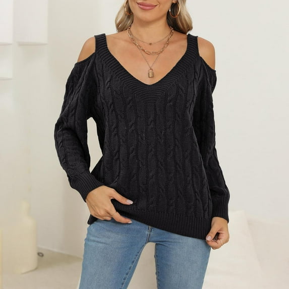 Cold Shoulder Colorblock Tops for Women Off Shoulder Long Sleeve Shirts for Women Casual Shirts Asymmetrical Going Out Blouse