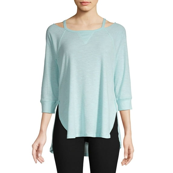 Cold-Shoulder Cotton Blend Top