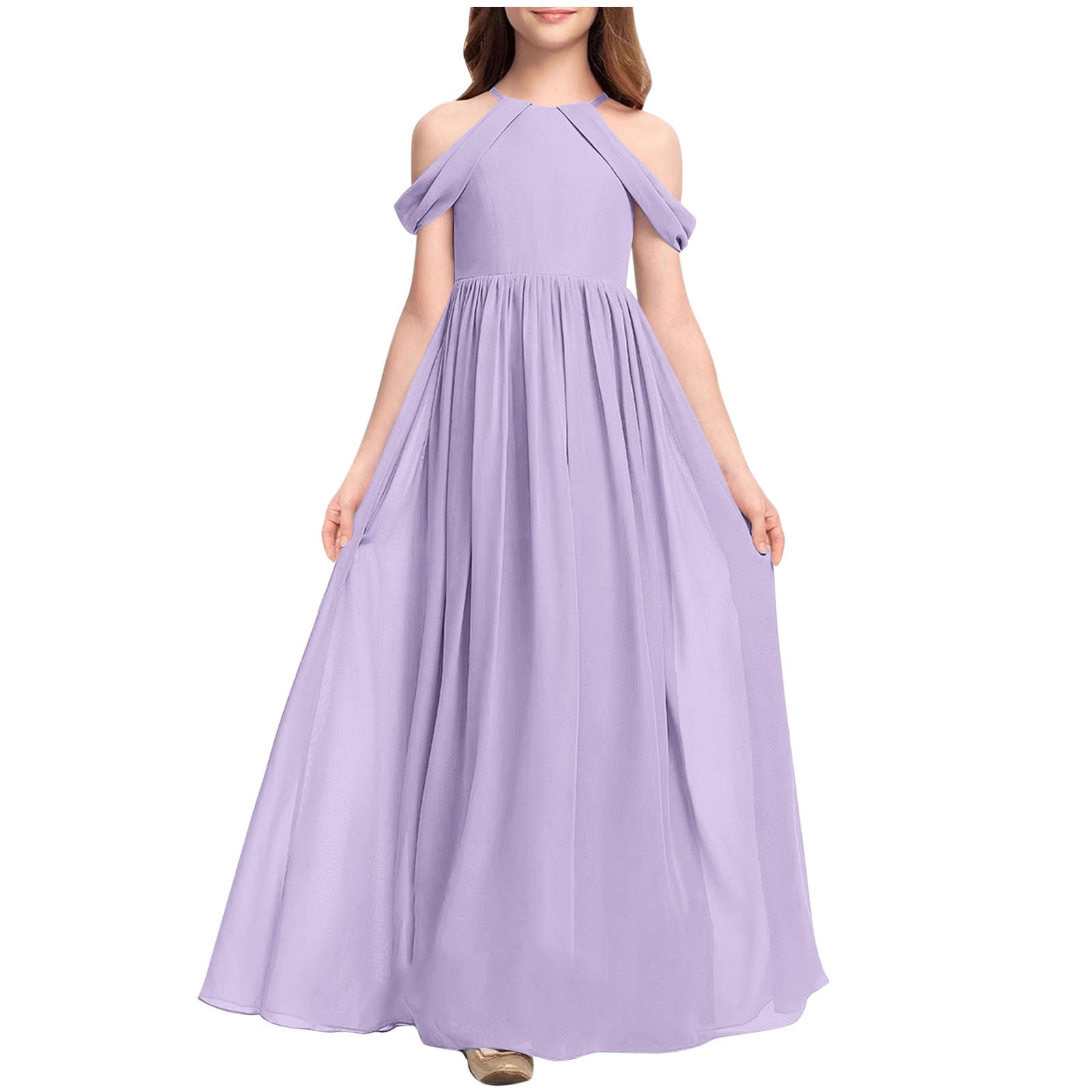 One Shoulder Pleated Junior Bridesmaid Dress With Flowers Steel Grey main image 0