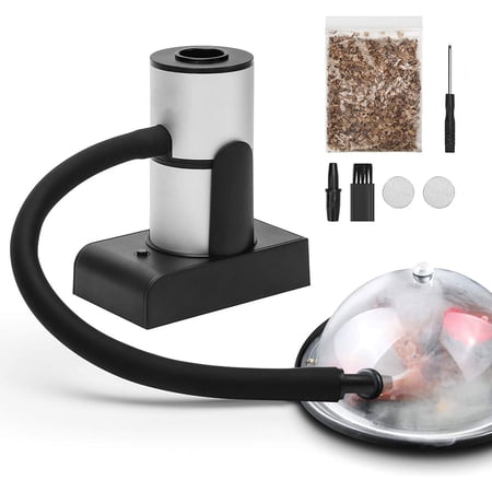 Cold Smoking Gun, Portable Handheld Smoke Infuser for Meat, Cocktail | Sliver Food Smoker Gun with Wood Chips, Kitchen Smoke Gun for Cooking for Bar Cooking Meat BBQ Drinks