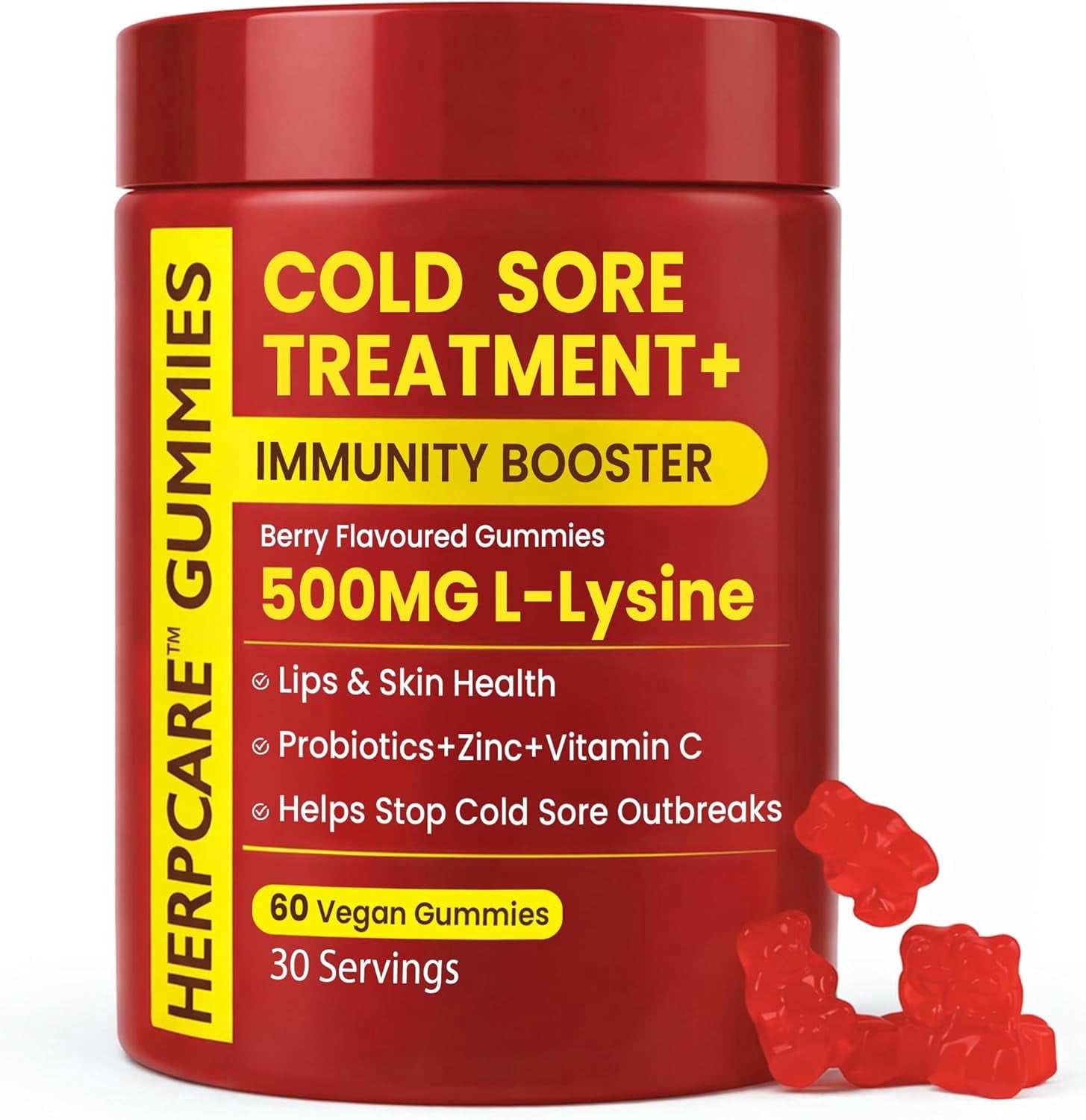 vitamin c sore lip Cold Sore Treatment for Lip & Skin Support with L-Lysine, Zinc, Vitamin C &  Probiotics