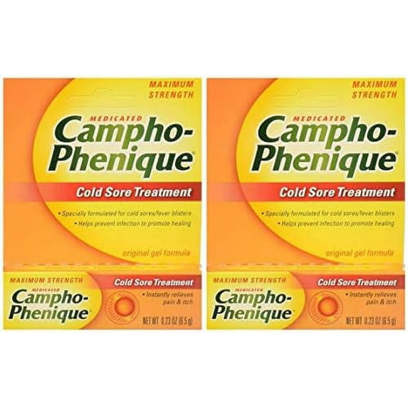 Cold Sore Treatment, Maximum Strength, Original Gel Formula, 2 Pack