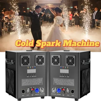 Cold Spark Machine 13ft Adjustable Firework Machine with Remote DMX512 2pcs Stage Sparklers Machine for Wedding Stage DJ Disco Party 700w