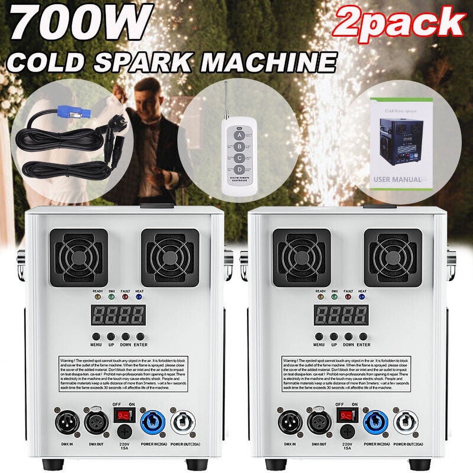 Cold Spark Machine 316FT Adjustable Stage Special Effect Machine with Wireless Remote Control
