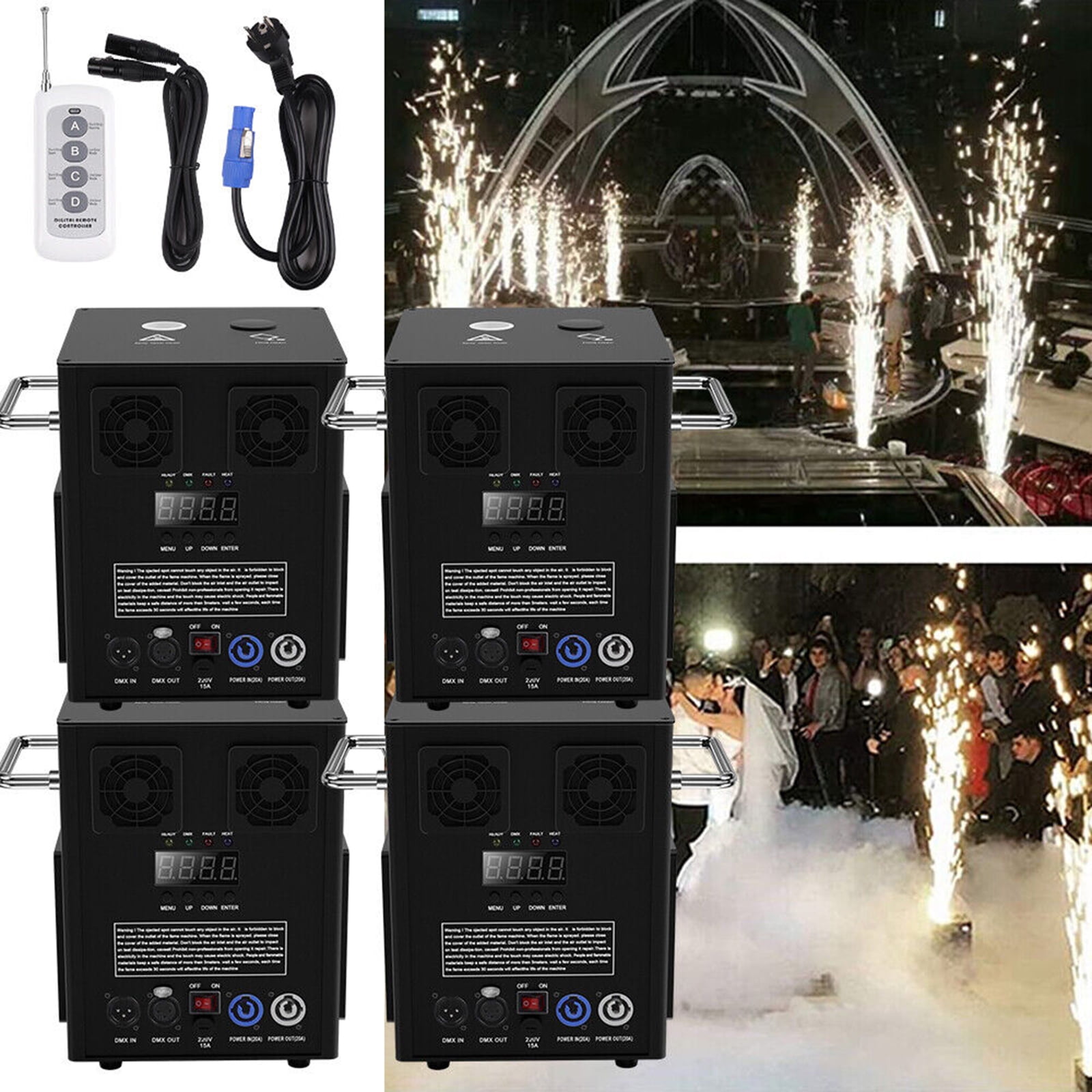 Cold Spark Machine 316FT Stage Equipment Special Effect Machine with Wireless Remote DMX