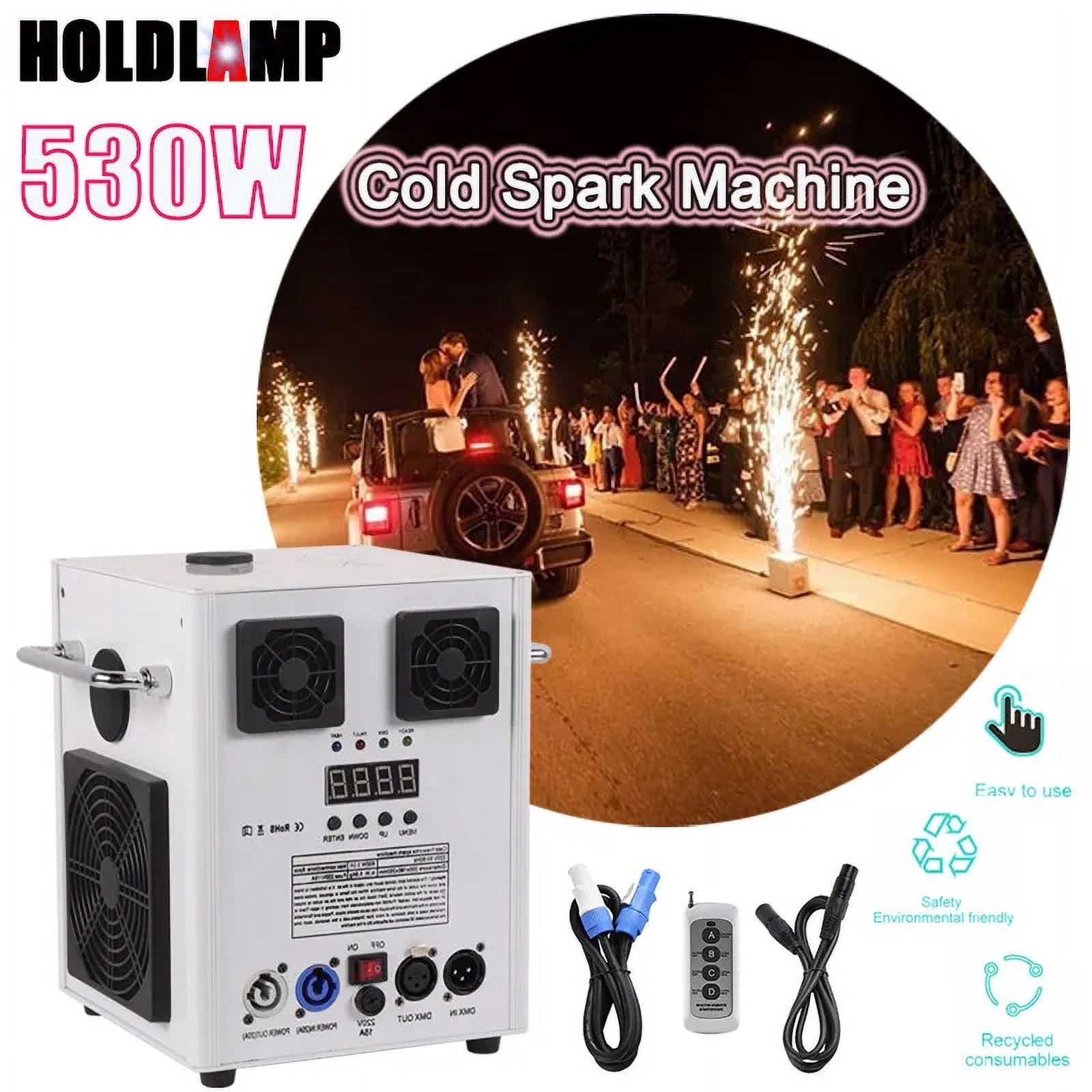 Cold Spark Machine 6.6-16ft Stage Effect DMX Control Firework Machine ...