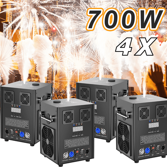 4 Pack 700W Cold Spark Machine DMX Stage Effect Machine for Stage DJ Disco Wedding # Black