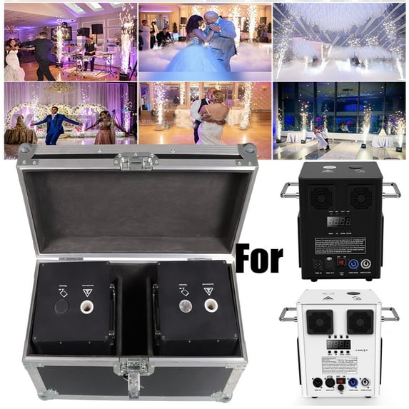 Cold Spark Machine Flight Case for 2Pcs DJ Stage Effect DMX Firework Machine