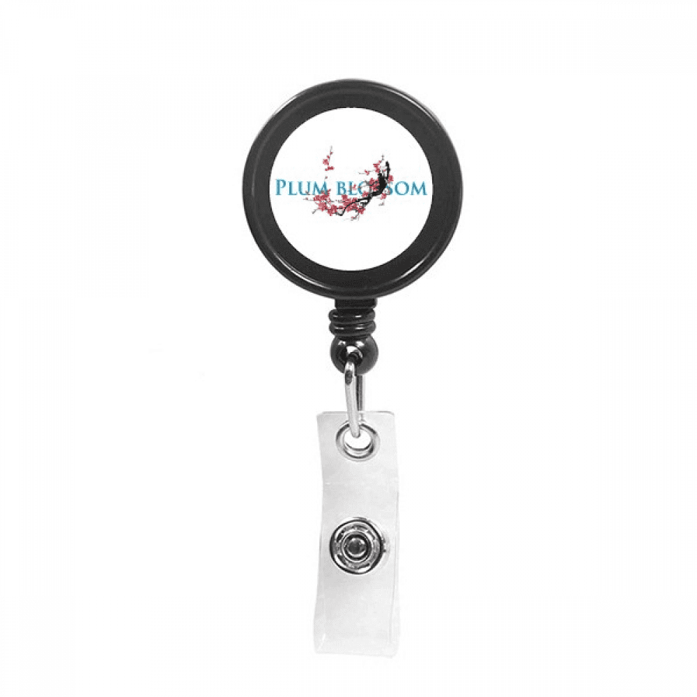 Cold Spirit Plum Blossom Quality Retractable Keychain Badge Holder ID Badge