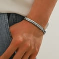 thumbnail image 1 of Cold Stainless Steel Diamond Elastic Bracelet For Men, 1 of 2