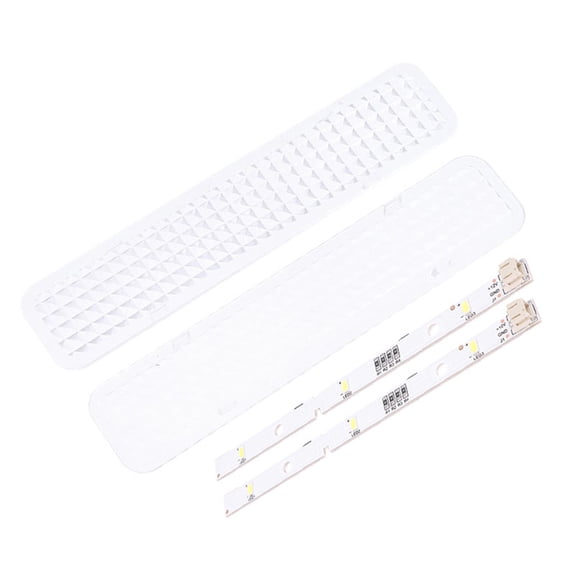 Cold Storage Cabinet LED Light Set 1629348, 2 LED Boards 2 Textured Lens Covers for Fridge Lighting Repa