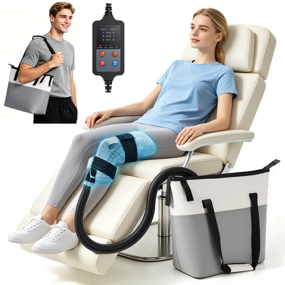 Cold Therapy Machine for Body -Ice Machine System with Universal Pad - Timer and Temp Control - 10H Ice Retention 15Qt Cooler - Quiet Pump for Bedrest