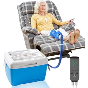 Cold Therapy Machine for Knee, 9Qt Fridge-Grade Cooler with Timer & Temp Control, 12-Hour Ice Retention, Quiet Pump for Home Bedrest
