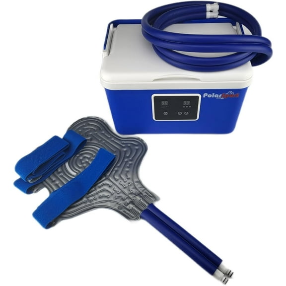 Cold Therapy Machine by Polar Sport - Ice Water Circulation System with Large Adjustable Cold Pad for Pain in The Knee, Shoulder, Ankle, Neck and Recovery After Surgery with Pump (Large)