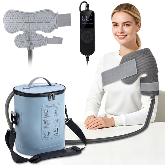Cold Therapy Machine for Shoulder with 6 Timer Settings & 5 Speeds,8-12H Cooling for Shoulder Knee Ankle,Portable Shoulder Ice Therapy System