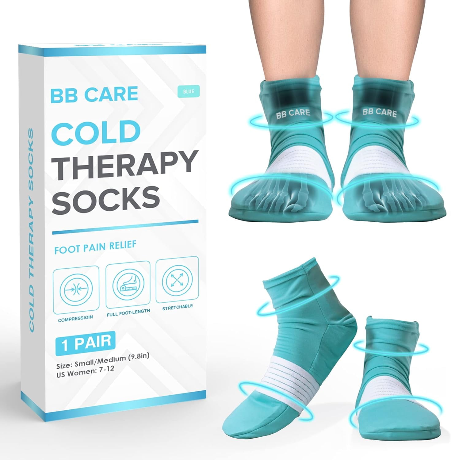 Cold Therapy Socks - Reusable Cooling Socks for Hot Feet - Ice Socks ...