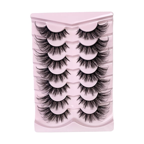 Cold Tone Fox Eye False Eyelashes Full Strip Slanted Wing Manga Style Lashes Perfect for Cosplay Daily Eye Makeup